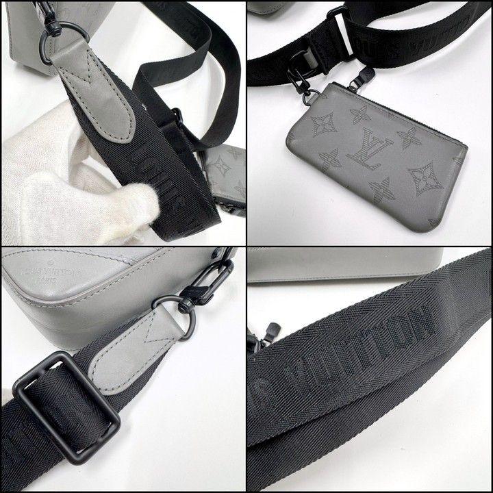 Louis Vuitton Duo Messenger Monogram Shadow Gray Black