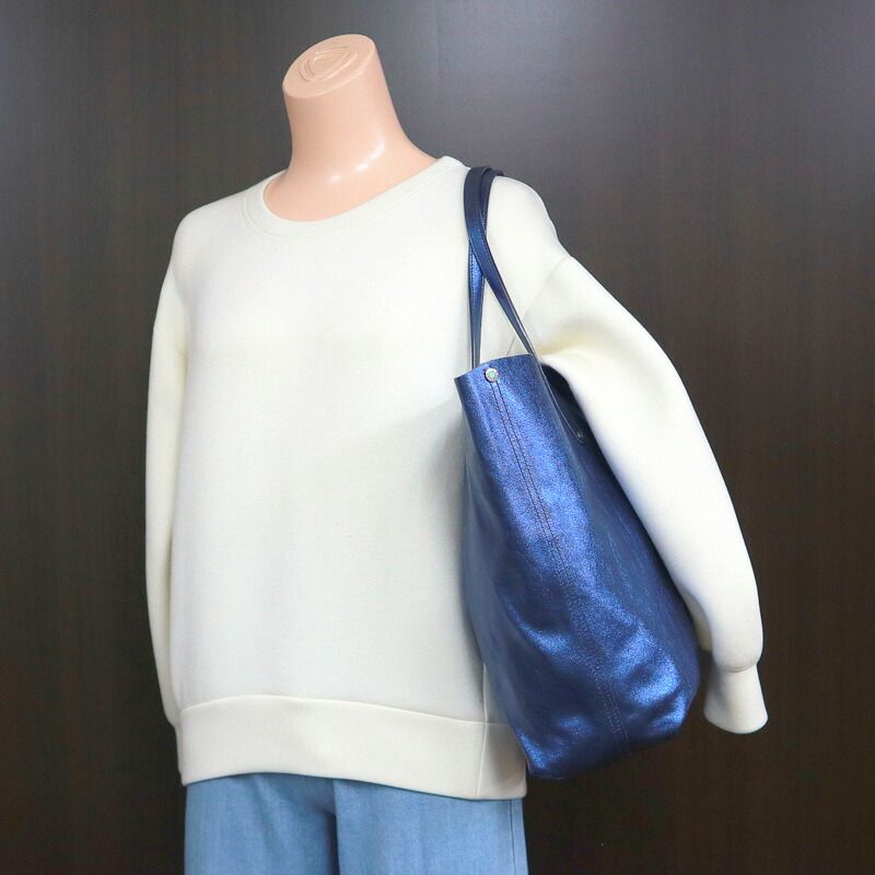 Tiffany & Co. Reversible Tote Blue Suede Metallic