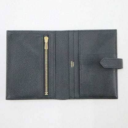 Hermes Bearn Compact Bifold Wallet Epsom Black Gold