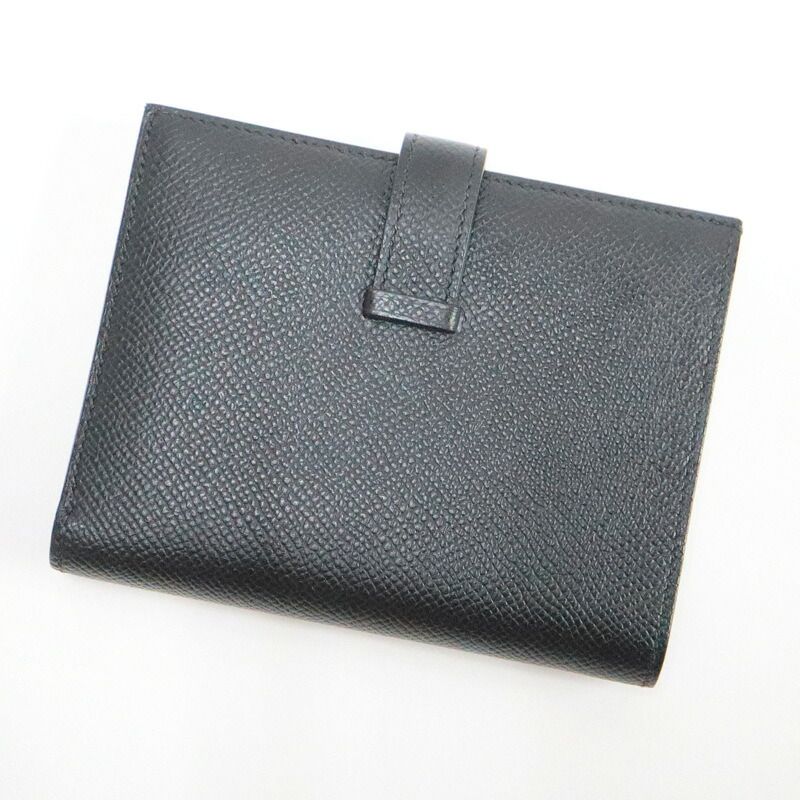 Hermes Bearn Compact Bifold Wallet Epsom Black Gold