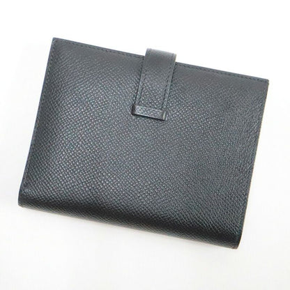 Hermes Bearn Compact Bifold Wallet Epsom Black Gold