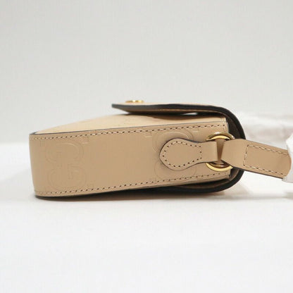 Gucci Super Mini Shoulder Bag Big GG Leather Beige Gold
