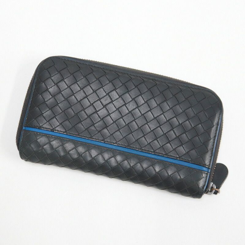 Bottega Veneta Wallet Intrecciato Black Leather