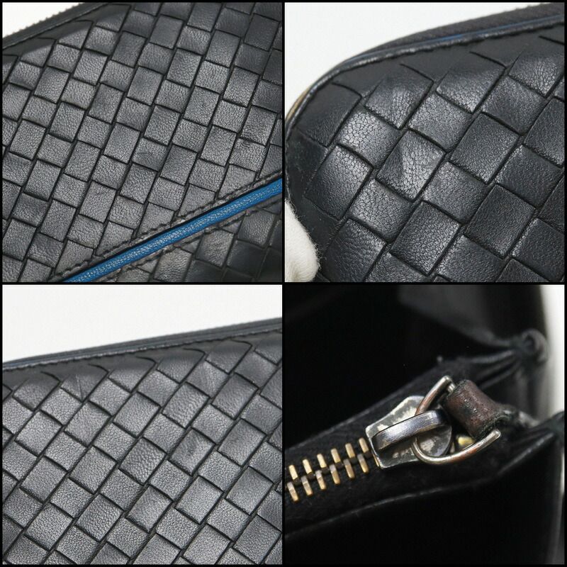 Bottega Veneta Wallet Intrecciato Black Leather