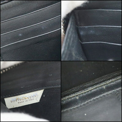 Bottega Veneta Wallet Intrecciato Black Leather