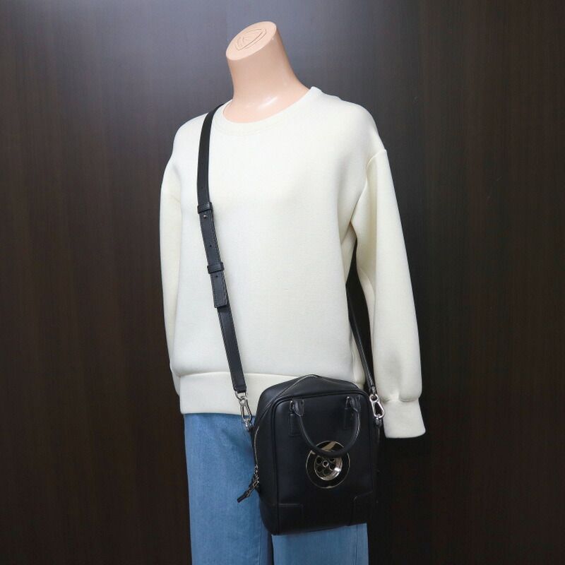 Loewe Amazona 15 Sink Hole 2-Way Shoulder Bag Leather Black