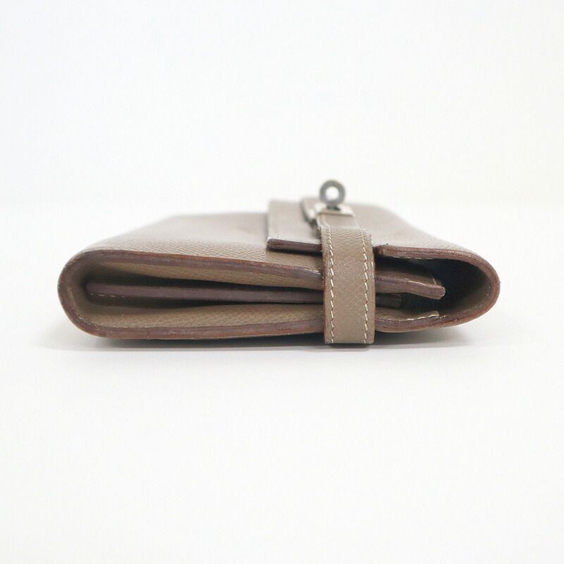 Hermes Kelly Wallet Top Silver Epsom