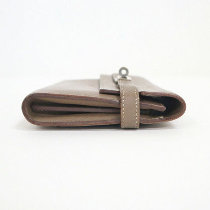 Hermes Kelly Wallet Top Silver Epsom