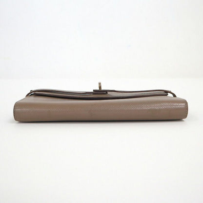 Hermes Kelly Wallet Top Silver Epsom