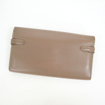 Hermes Kelly Wallet Top Silver Epsom