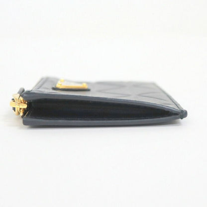 Prada Card Holder Black Triangle Leather