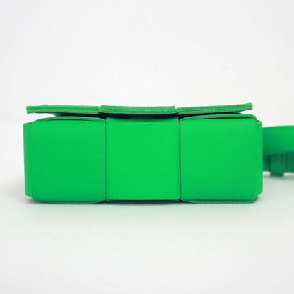 Bottega Veneta Candy Cassette Mini Shoulder Bag Green Leather