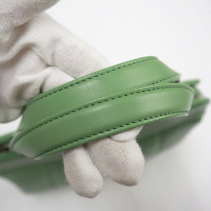 Gucci Petit GG 2-Way Handbag Leather Green Silver