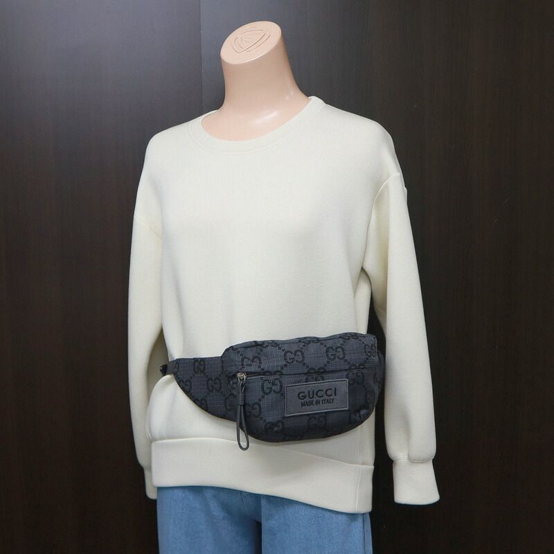 Gucci Large Belt Bag Dark Gray Black Dark X