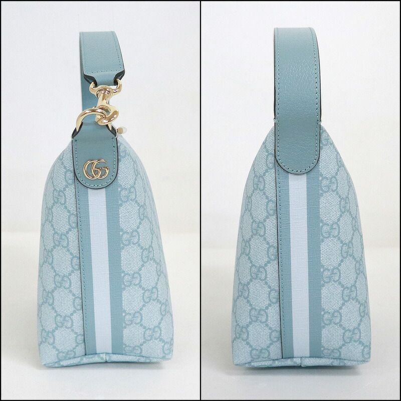 Gucci Ophidia Super Mini Shoulder GG Supreme Canvas Dusty Bull Silver :dustible