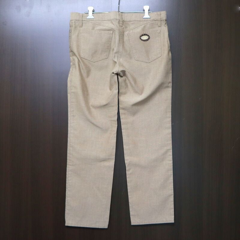 Fendi Zucca Pattern Pants Cotton Polyester Beige 28