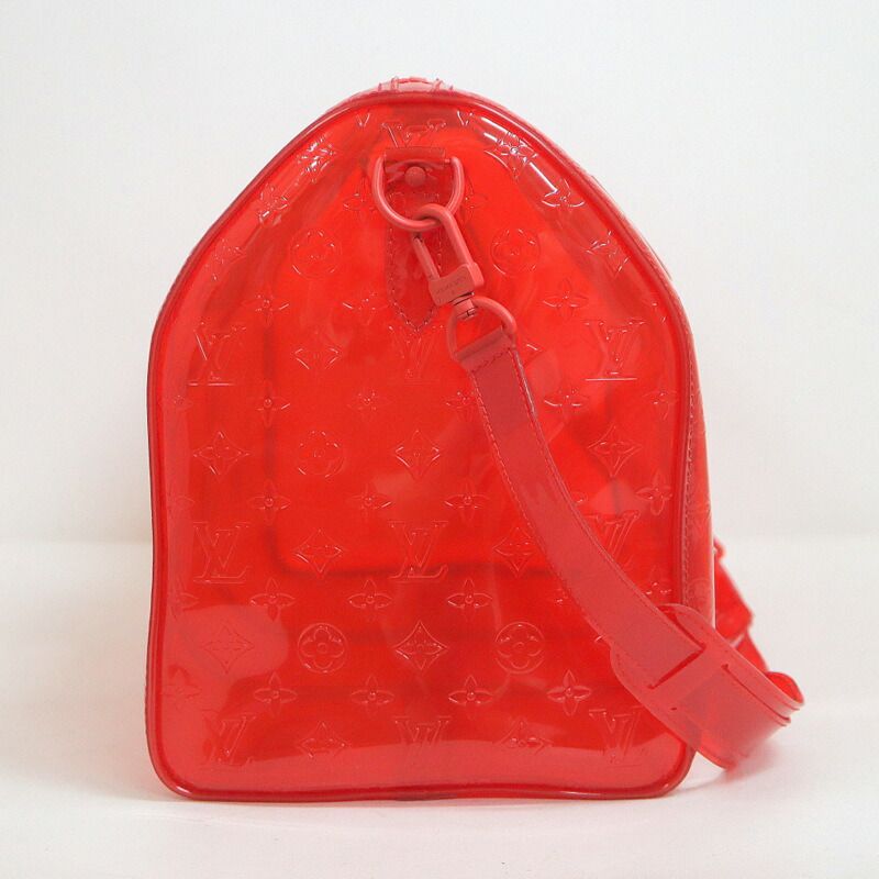 Louis Vuitton Keepall Bandouliere 50 Monogram Red Clear Limited Handbag