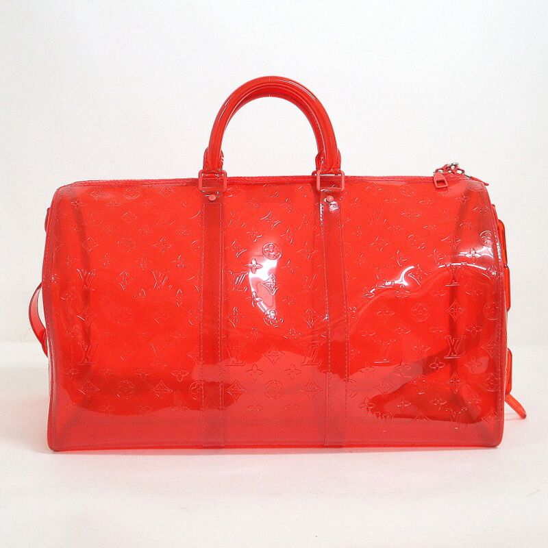Louis Vuitton Keepall Bandouliere 50 Monogram Red Clear Limited Handbag