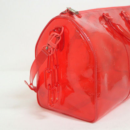 Louis Vuitton Keepall Bandouliere 50 Monogram Red Clear Limited Handbag