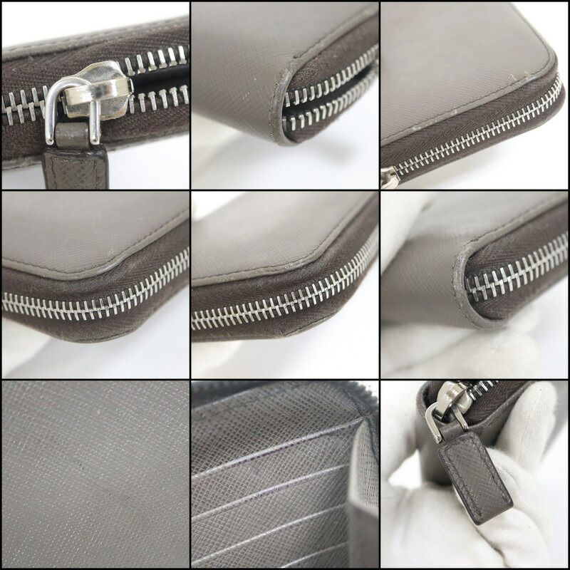 Prada Wallet Sapphia No Gray Silver