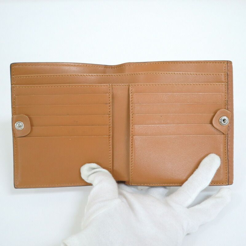 Fendi Peekaboo Wallet Beige Leather