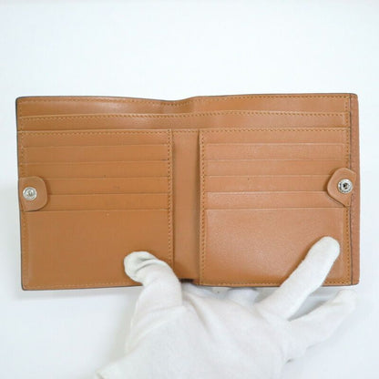 Fendi Peekaboo Wallet Beige Leather