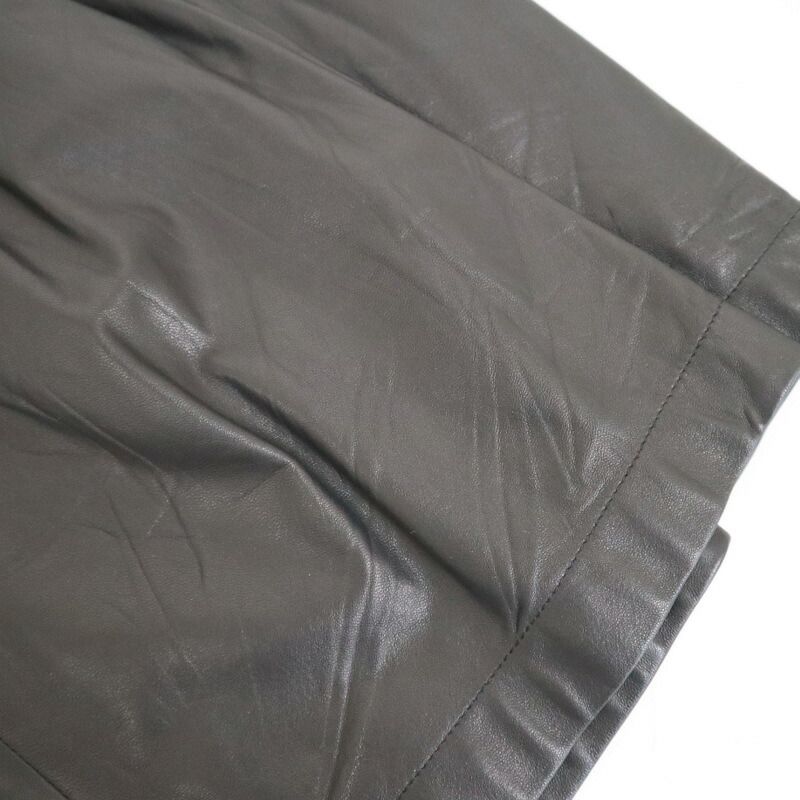 Chanel Skirt Black Lambskin Leather 34 07C