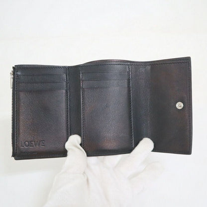 Loewe Small Vertical Wallet Balloon Khaki Leather