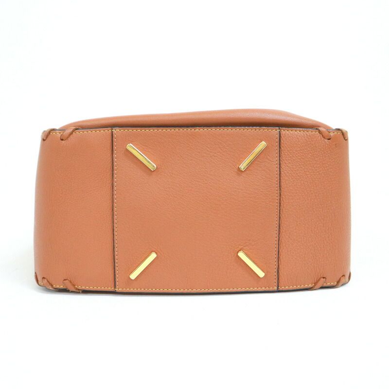 Loewe Hammock Small Shoulder Bag Leather Lace Brown Gold Black