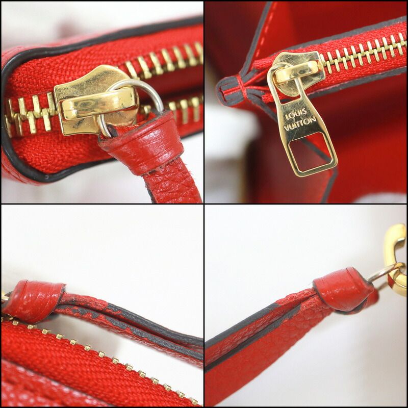 Louis Vuitton Portefeuille Clemence Monogram Empreinte Red