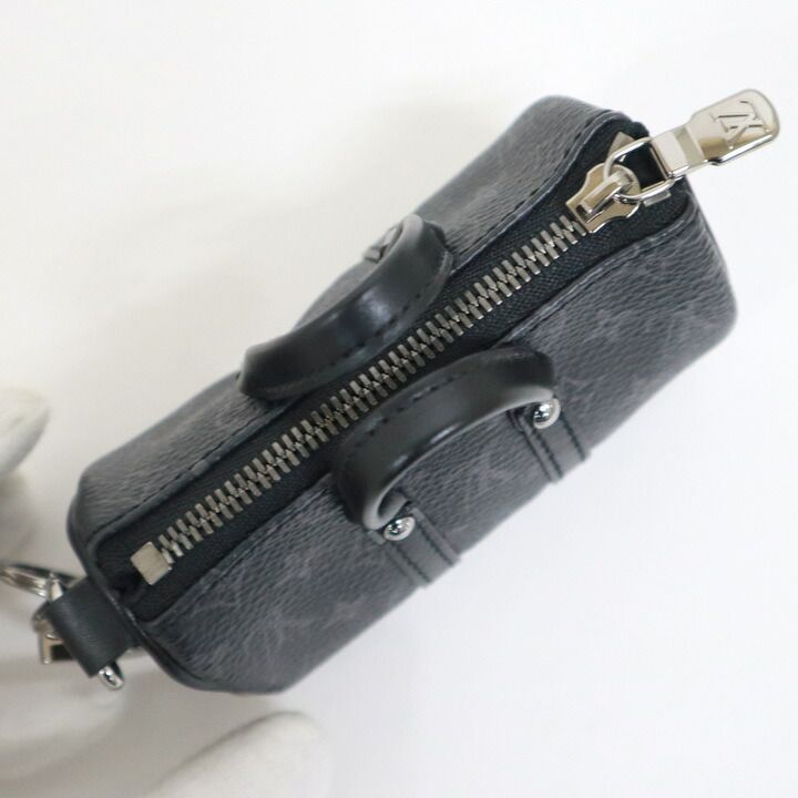 Louis Vuitton Porte Cles Mini Keepall Charm Monogram Eclipse Black Handbag