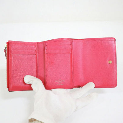 Louis Vuitton Portefeuille Victorine Vivianne Monogram Pink Trifold Brown