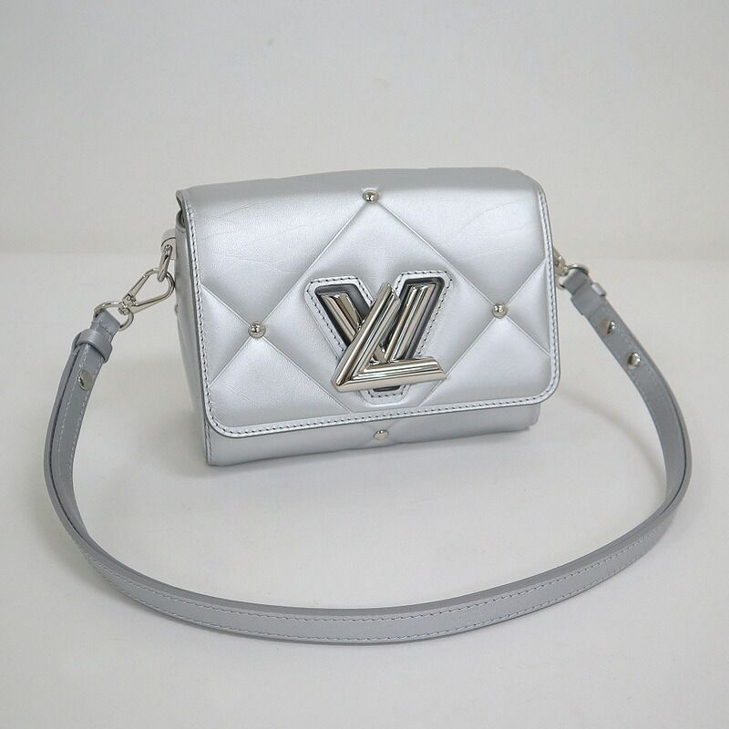 Louis Vuitton Twist PM Shoulder Bag LV Pillow Leather Silver Tag :silver