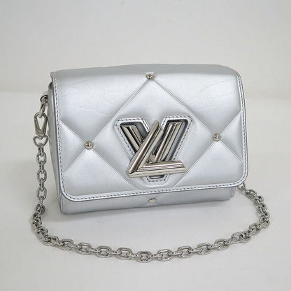 Louis Vuitton Twist PM Shoulder Bag LV Pillow Leather Silver Tag :silver