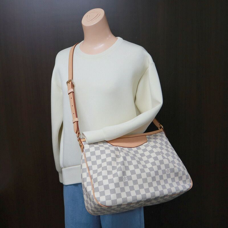 Louis Vuitton Syracuse MM Shoulder Bag Damier Azur :azur