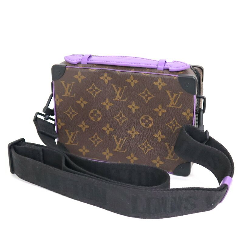 Louis Vuitton Handle Soft Trunk Monogram Macassar Brown Purple
