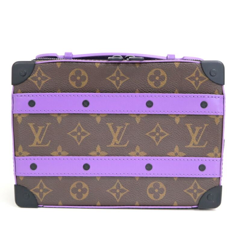 Louis Vuitton Handle Soft Trunk Monogram Macassar Brown Purple