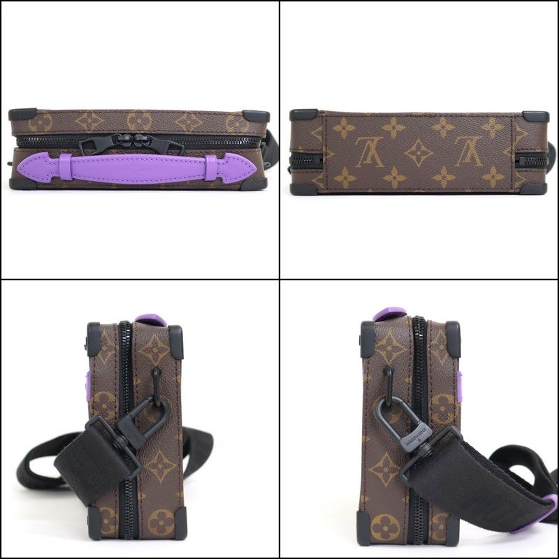 Louis Vuitton Handle Soft Trunk Monogram Macassar Brown Purple