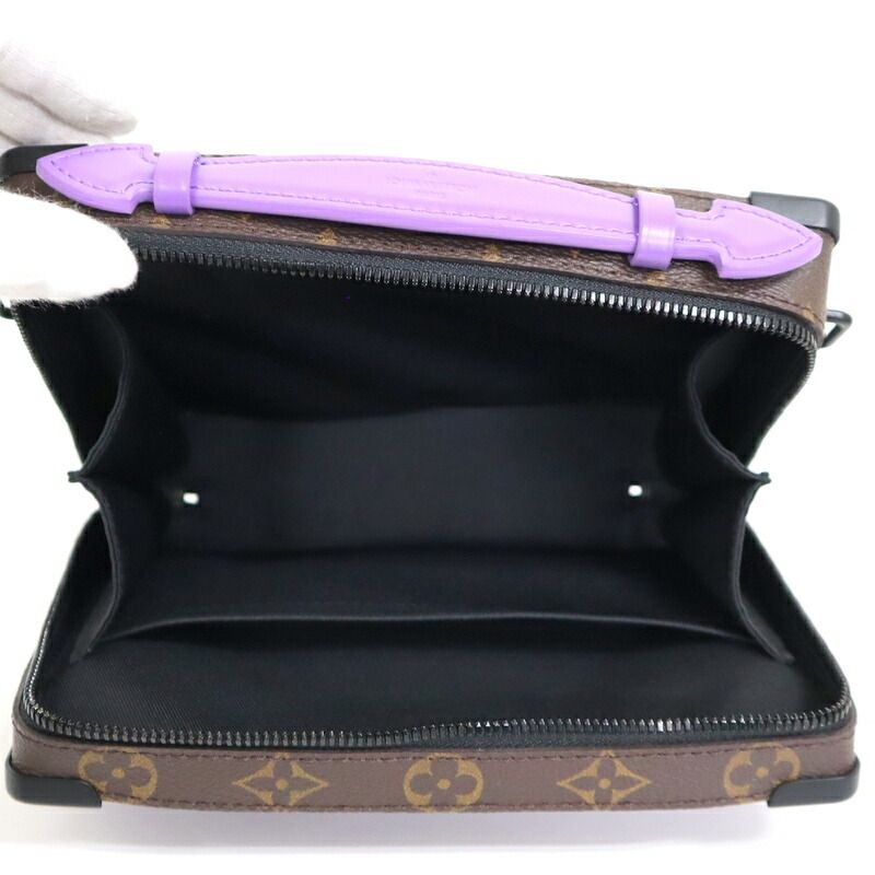 Louis Vuitton Handle Soft Trunk Monogram Macassar Brown Purple
