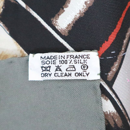 Hermes Carre 90 Magic la Magie Gray Orange Silk Scarf