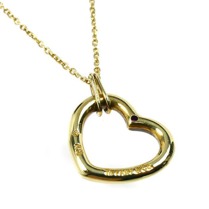 Tiffany & Co. 18K Yellow Gold Open Ruby Necklace Ation Or Small Scratches.