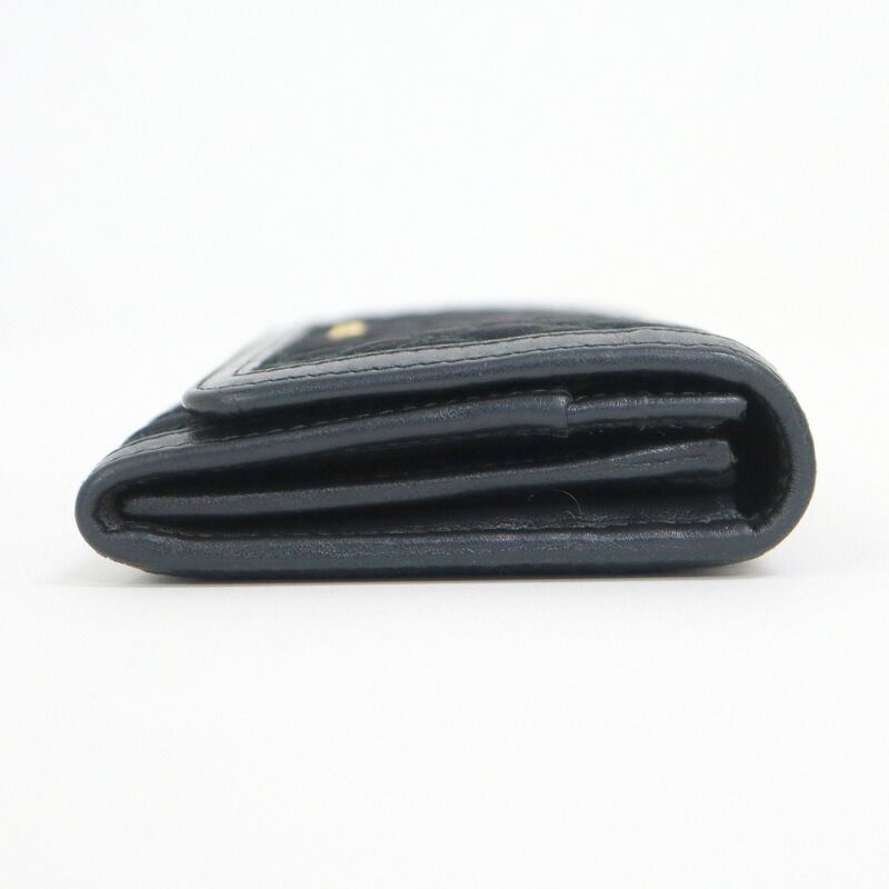 Prada Wallet Black Gold Leather