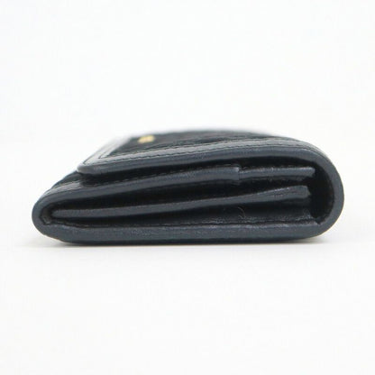 Prada Wallet Black Gold Leather