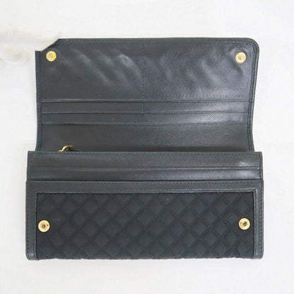 Prada Wallet Black Gold Leather