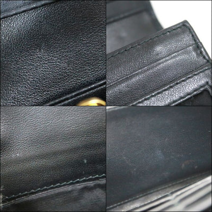 Prada Wallet Black Gold Leather