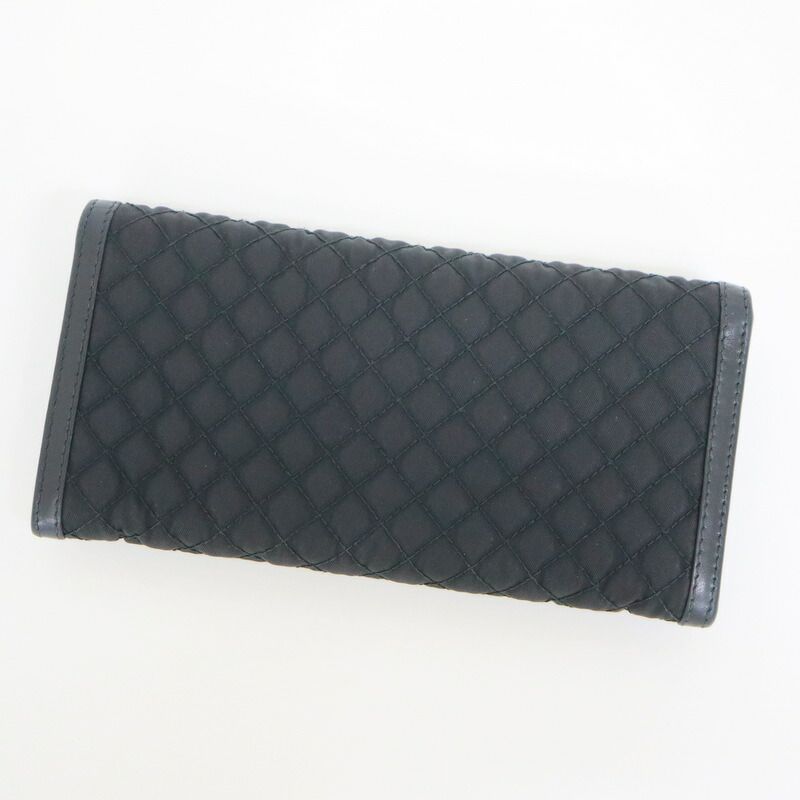 Prada Wallet Black Gold Leather