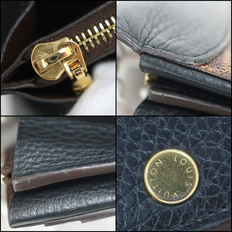 Louis Vuitton Portefeuille Normandy Brown Black Damier Coin Purse