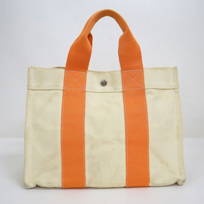 Hermes Bora PM White Orange Canvas Tote X