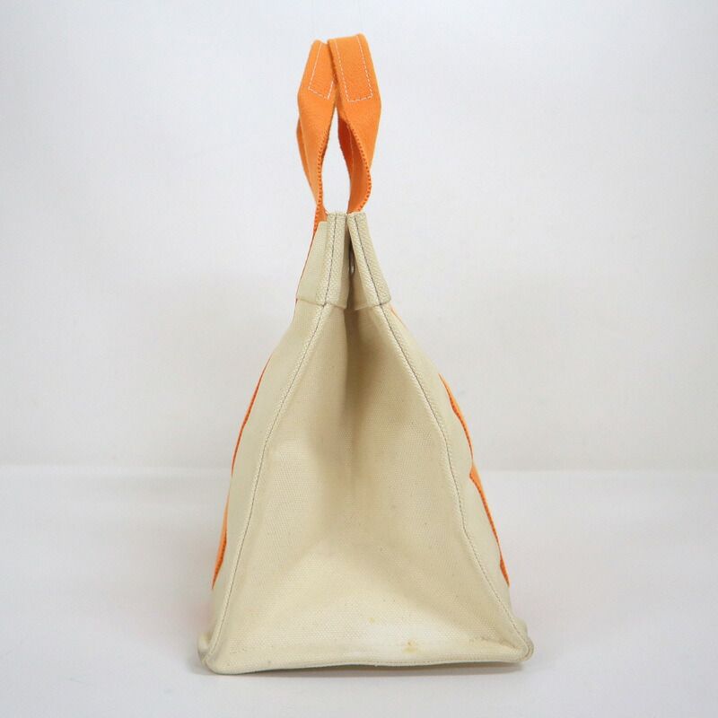 Hermes Bora PM White Orange Canvas Tote X