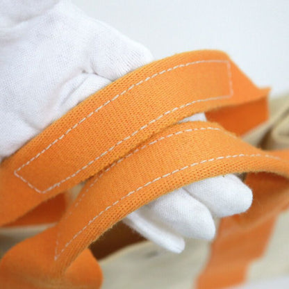 Hermes Bora PM White Orange Canvas Tote X